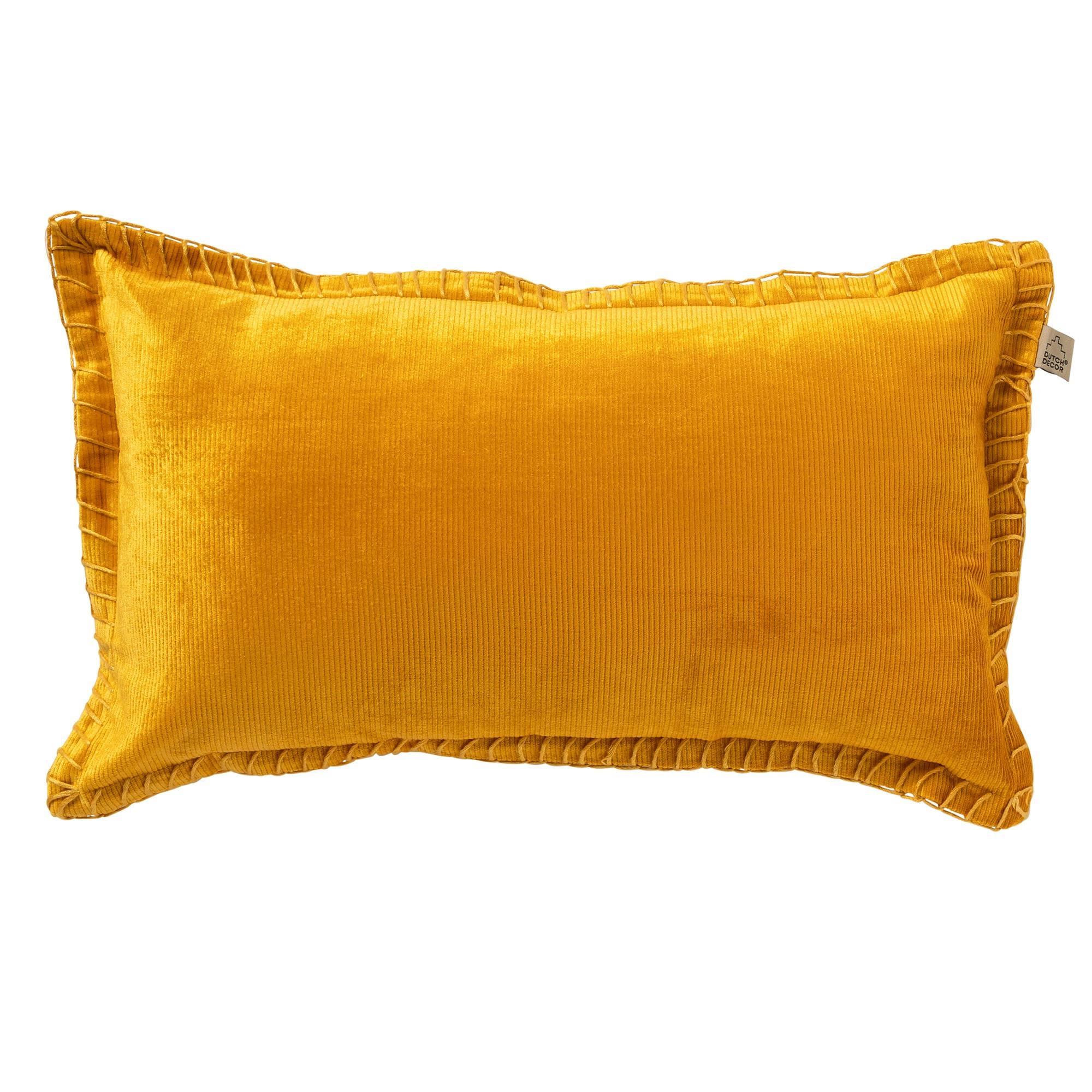 - Housse de coussin jaune en velours-30x50 cm uni