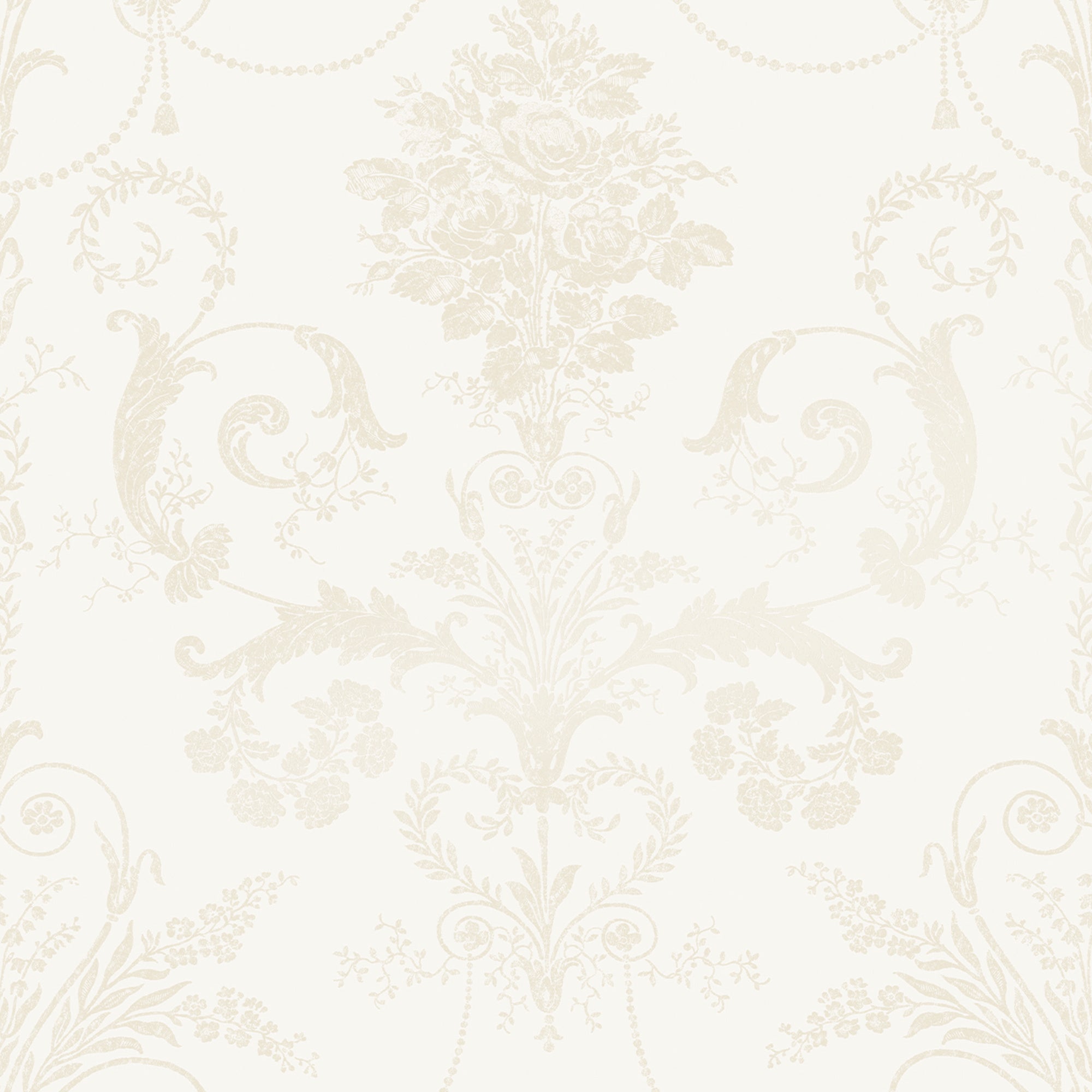 Laura Ashley Vliesbehang - Josette White - 10mx52cm
