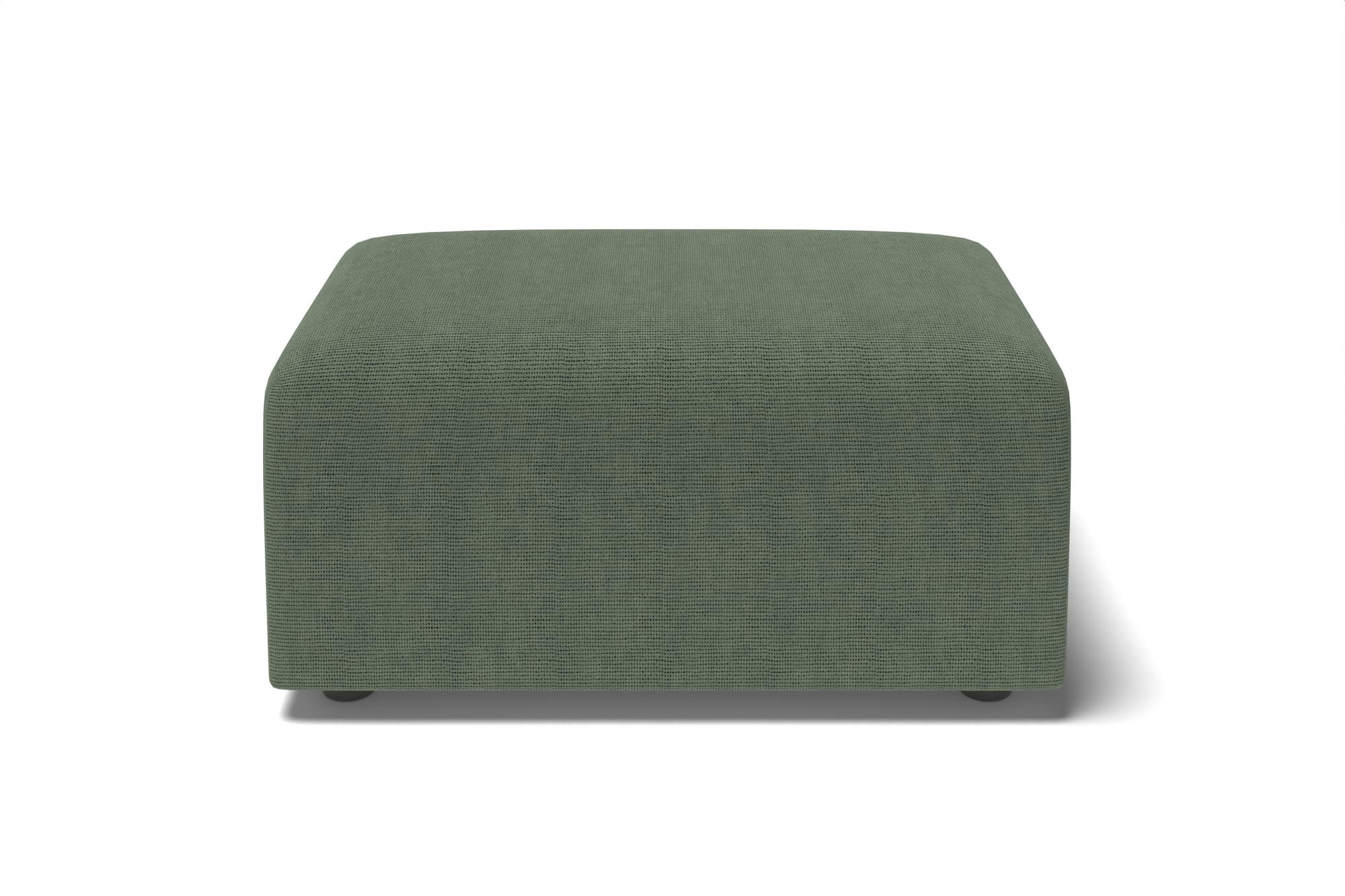 MILO - Pouf carré en tissu   vert