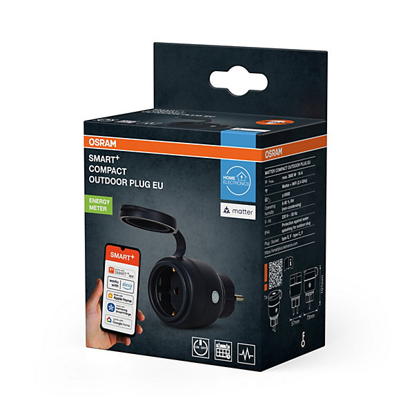 OSRAM Prise extérieureSMART  WiFi Matter 16 A 3 680 W IP44