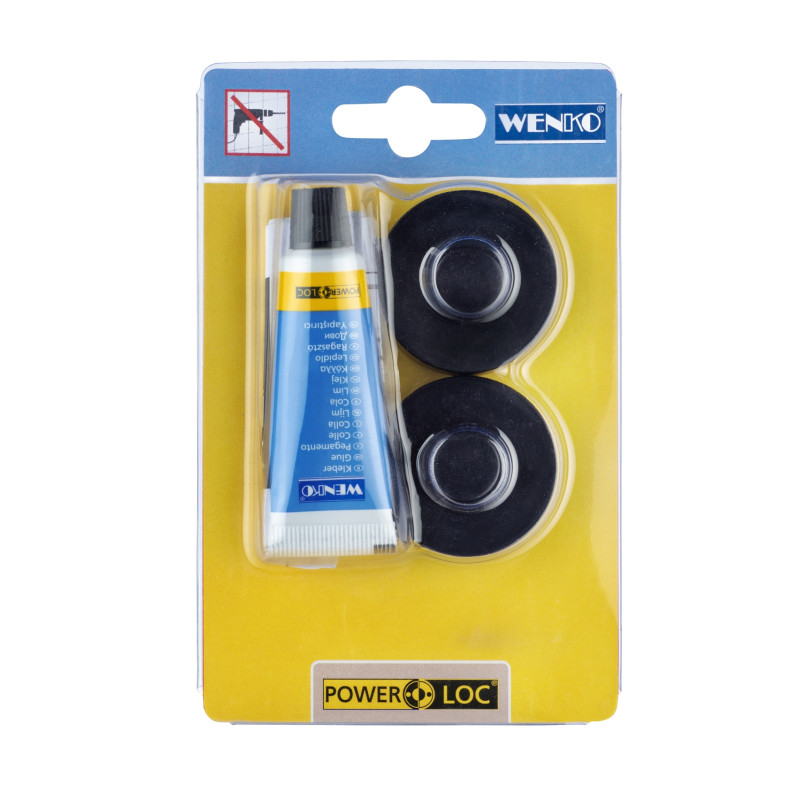 Kit de fixation Power-Loc noir Classic Plus WENKO