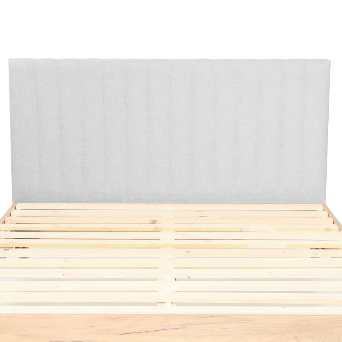 - Tête de lit matelassé en tissu gris clair 140 cm