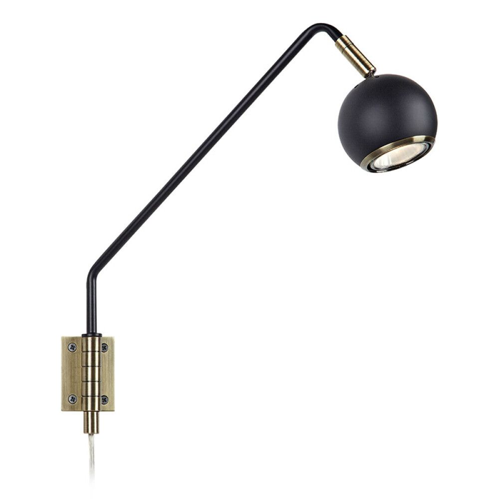 VEGGLAMPE MARKSLÖJD COCO SVART