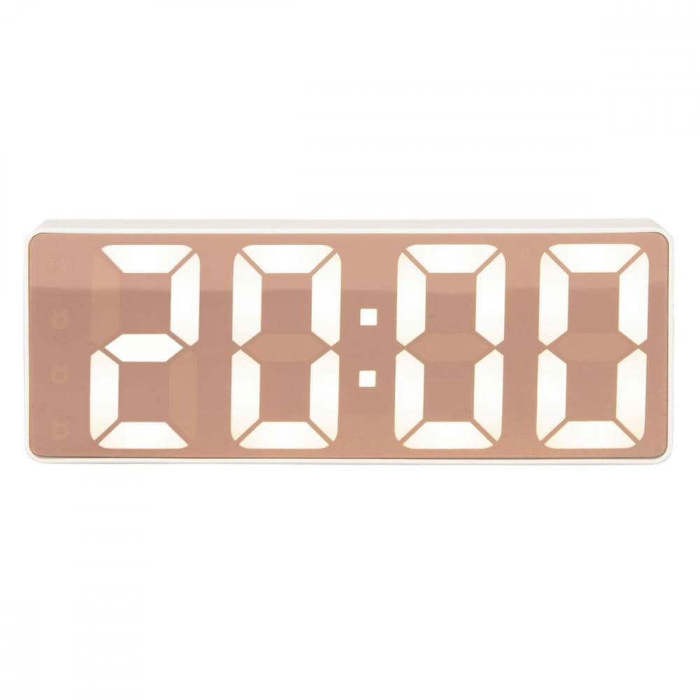 - Réveil digital en ABS blanc