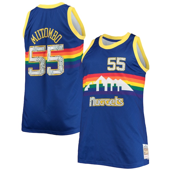Dikembe Mutombo Denver Nuggets Big & Tall 1991/92 NBA 75th Anniversary Diamond Swingman Jersey - Blue