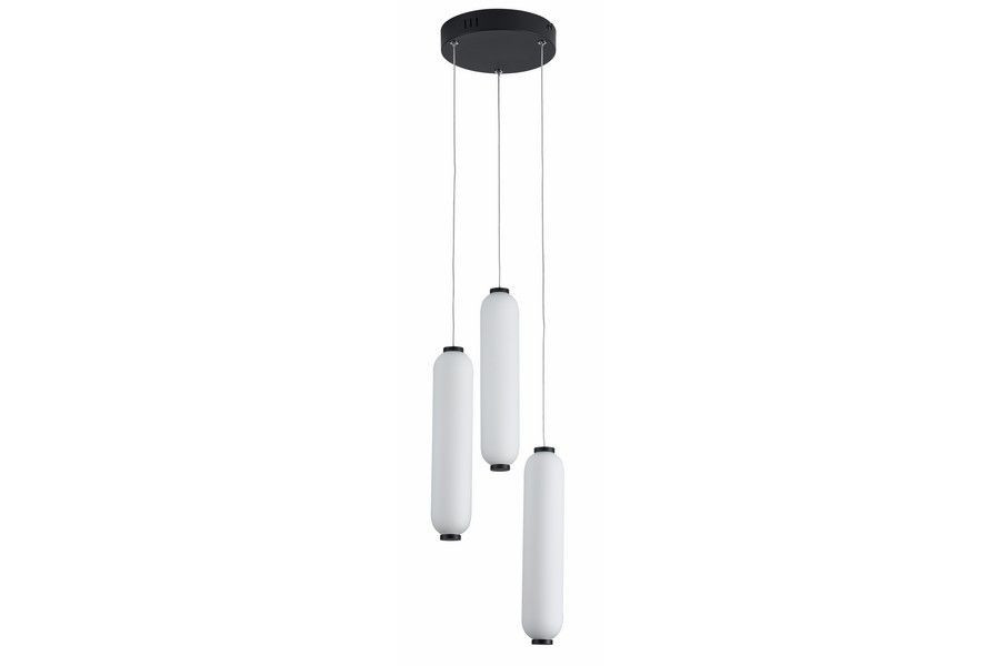 Lampa wisząca Catkin czarna LED 3x8W Neutralna biel 1920lm Reality