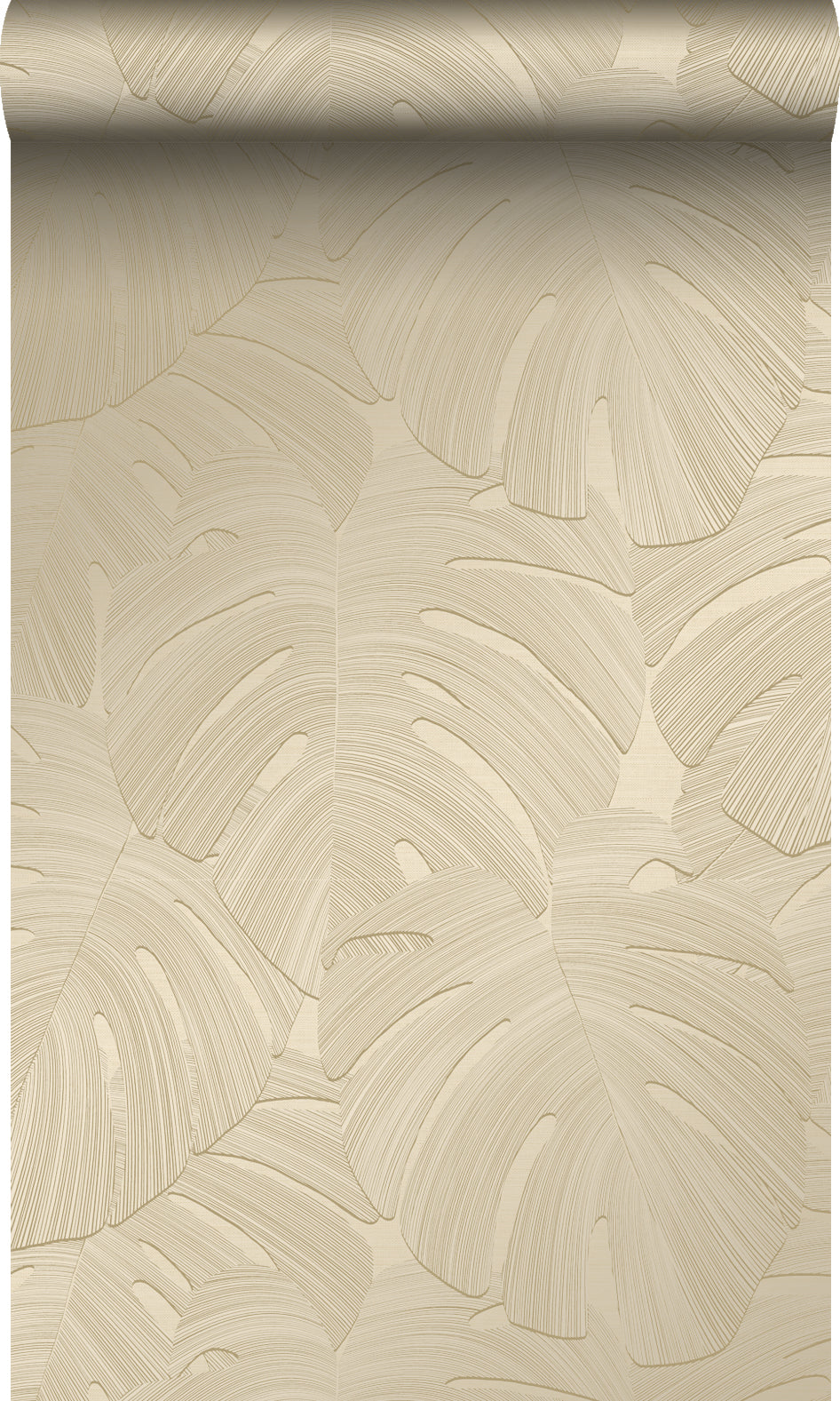 Origin Wallcoverings behang tropische bladeren taupe - 53 cm x 10.05 m - 348024