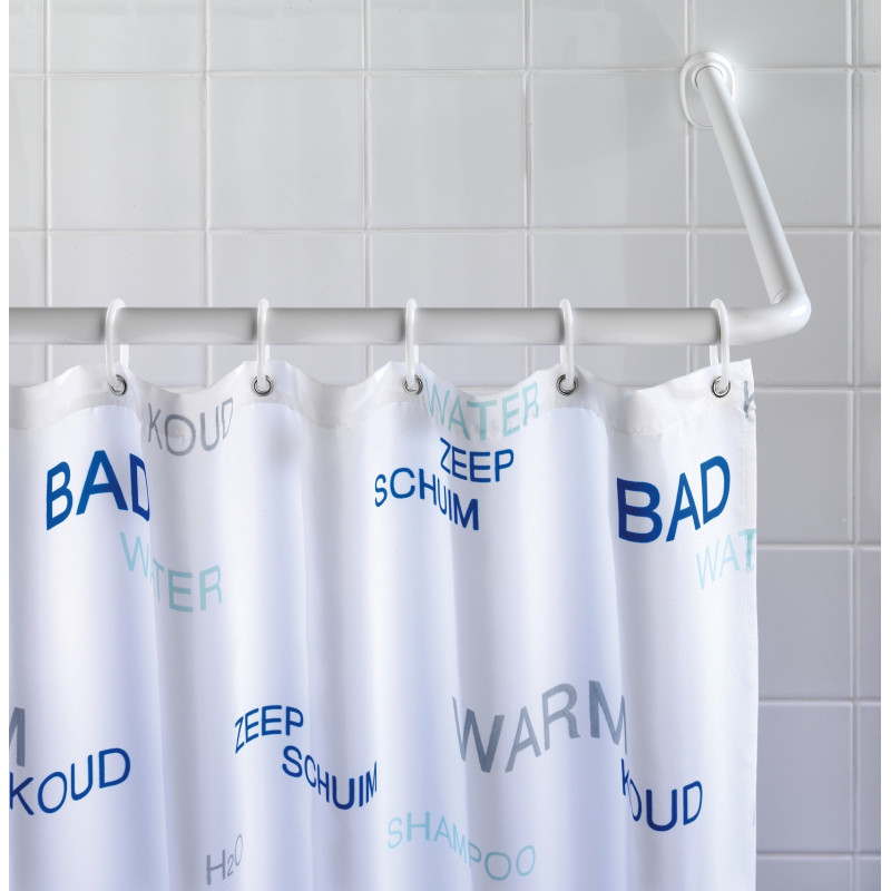 Barre de douche d'angle blanche Ø 20 mm WENKO