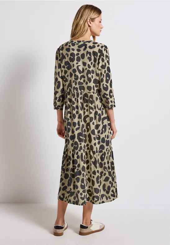 Gemustertes Volant-Kleid