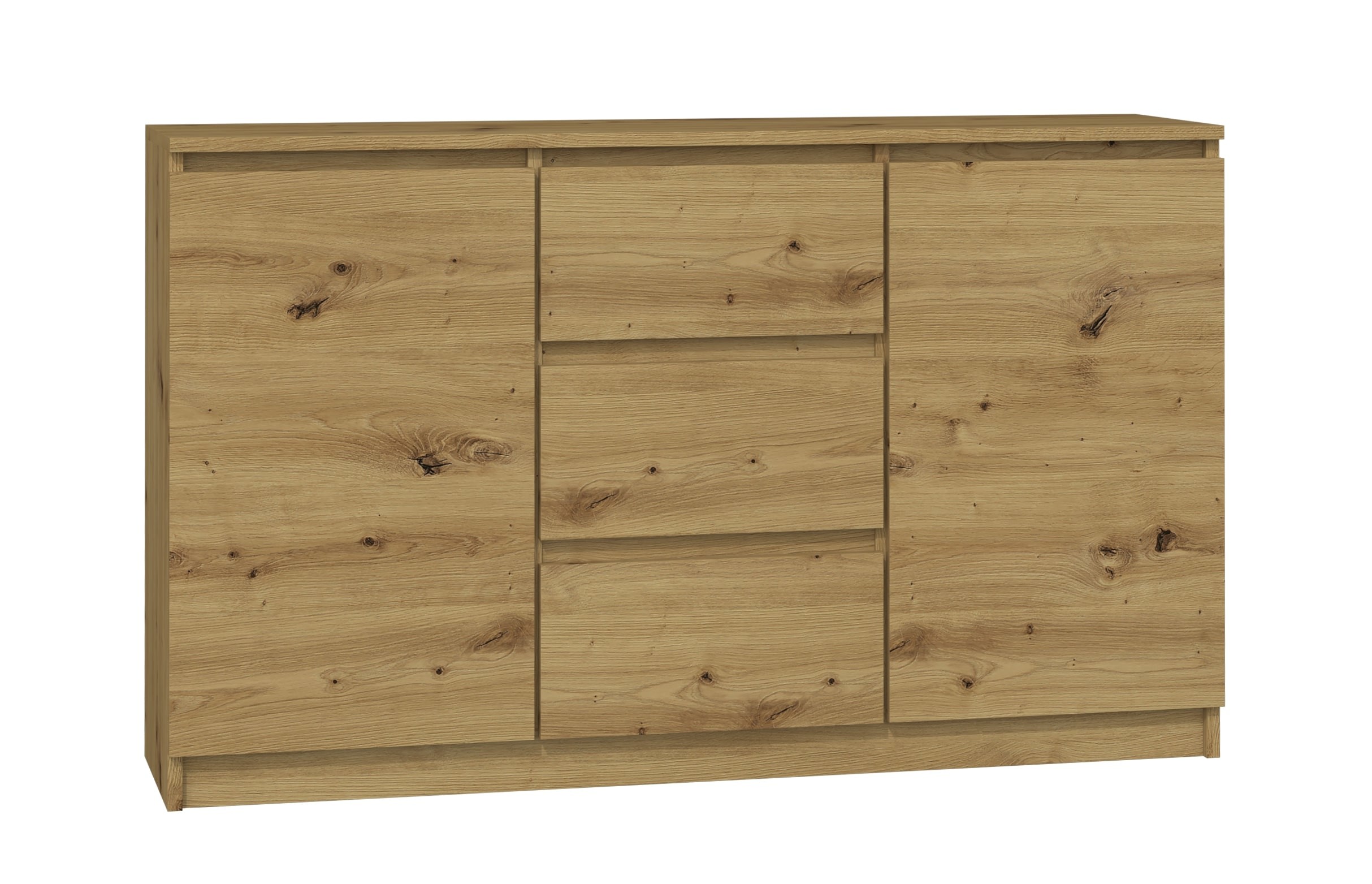 Komoda 2D3S 120 drzwi szuflady dąb artisan