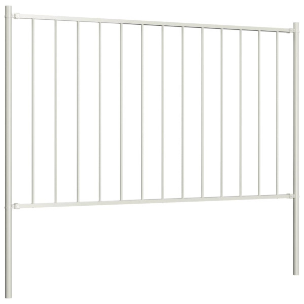 Panel ogrodzeniowy Biały 1.7 x 1.25 m Stal vidaXL