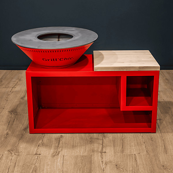 Brasero Traditionnel Aluminium 83 Rouge Double Cuve