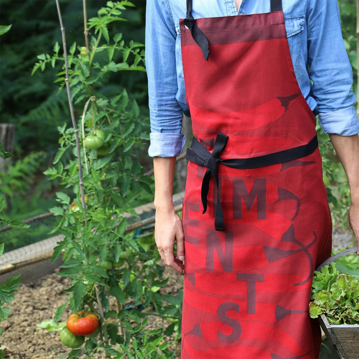 KONTATU - Tablier Rouge 70x90 cm