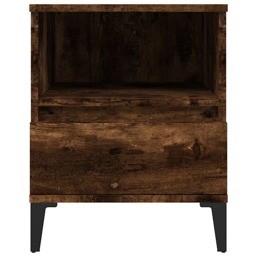 NNEVL Bedside Cabinets 2 pcs Smoked Oak 40x35x50 cm