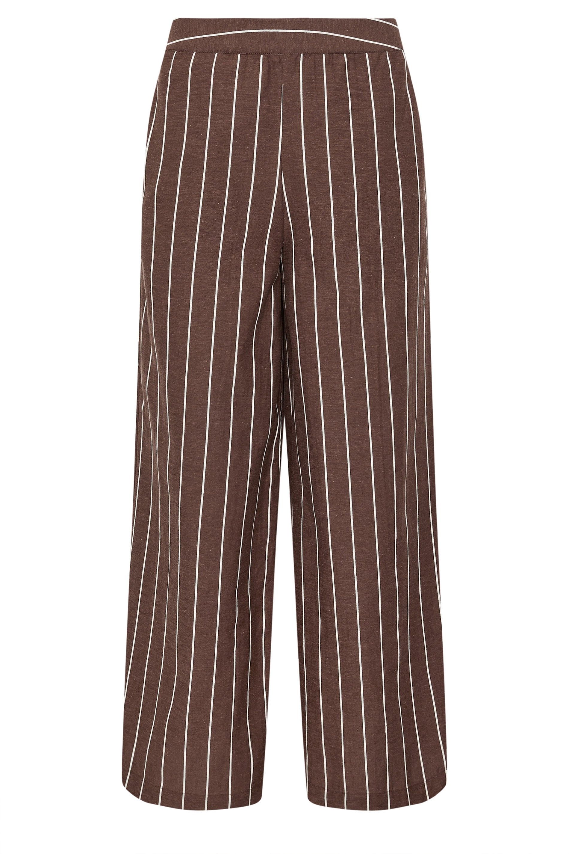 M&Co Stripe Wide Leg Trousers