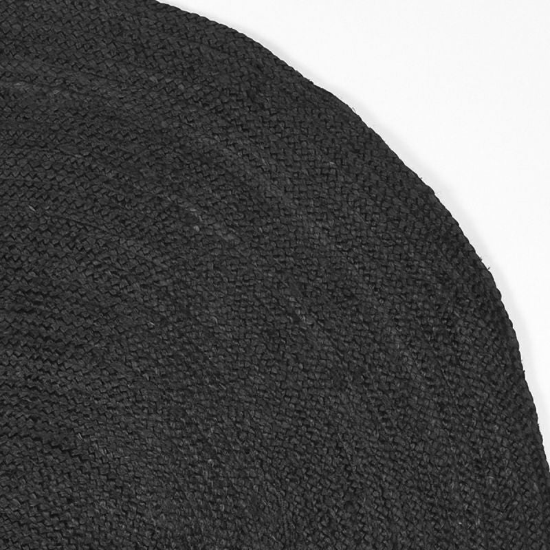 LABEL51 Vloerkleed Jute - Zwart Jute - 180x180x0,5cm