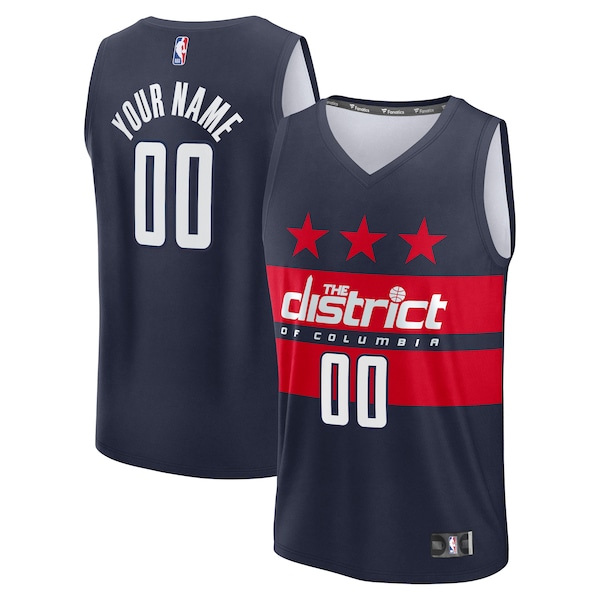 Washington Wizards  Youth Fast Break Custom Replica Jersey - Navy  - Statement Edition