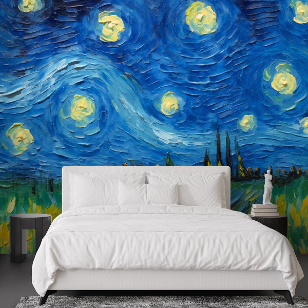 Feeby Fototapeta, Gwiaździsta noc - V. van Gogh 150x105