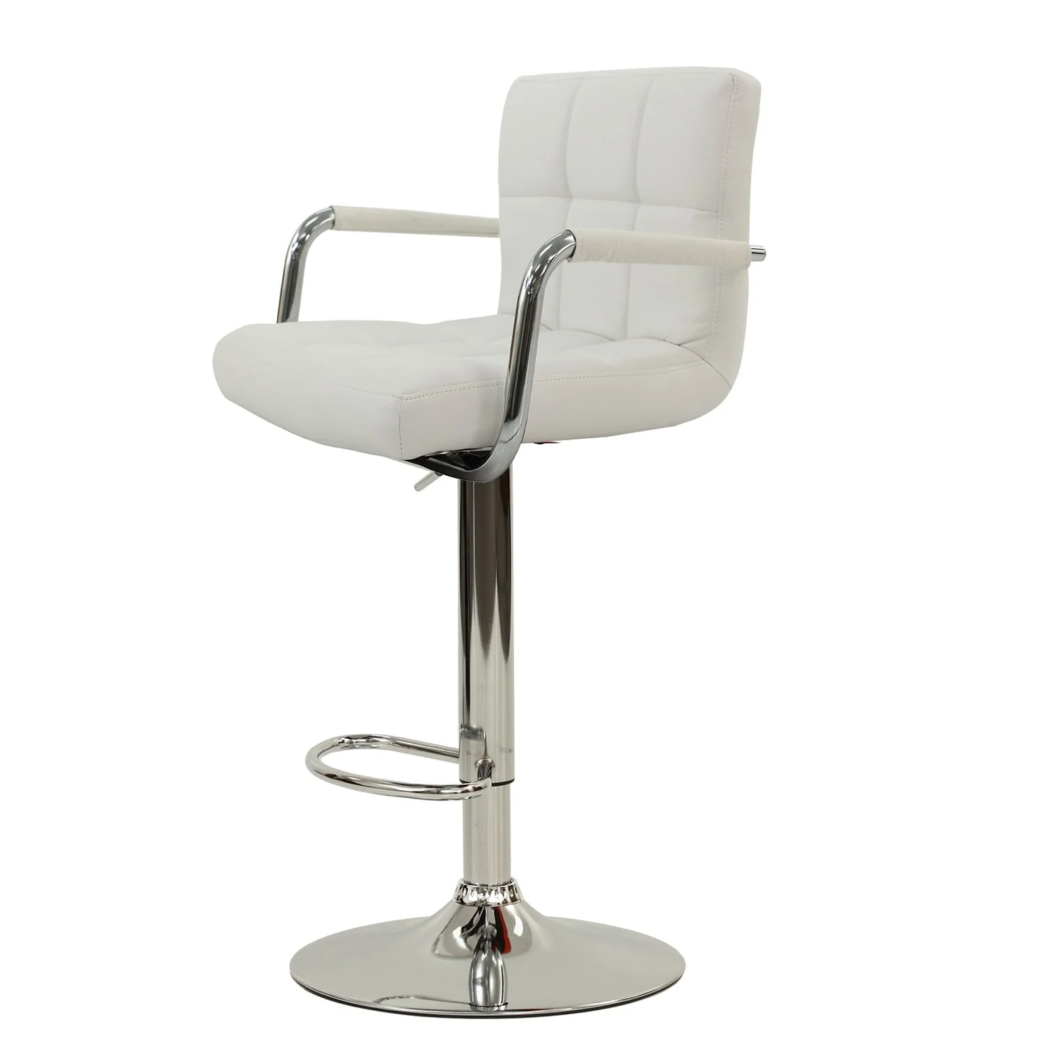 Poundex Adjustable Height and Swivel- Set of 2 Arm Barstool