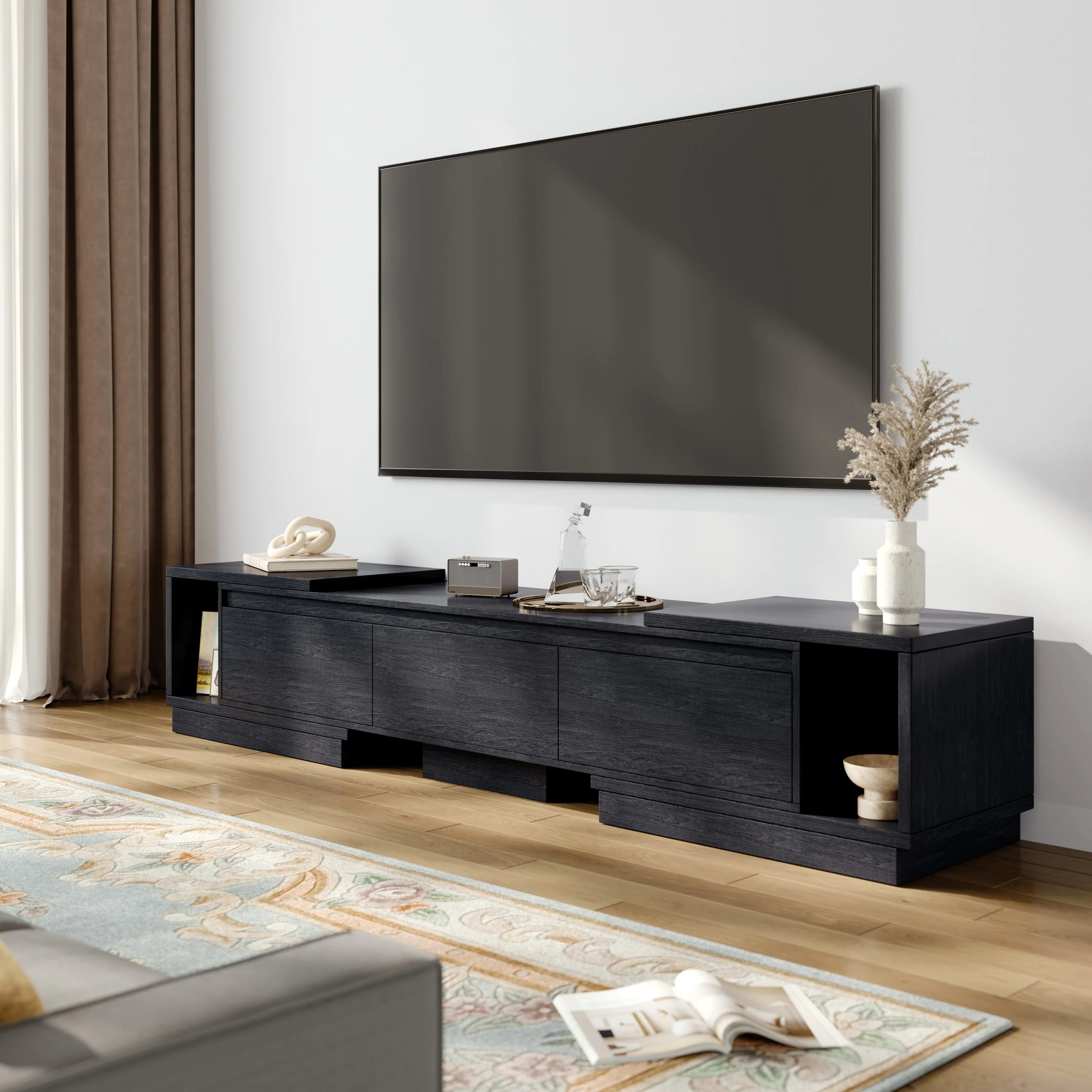 65.3''W Extendable Media Console TV Stand