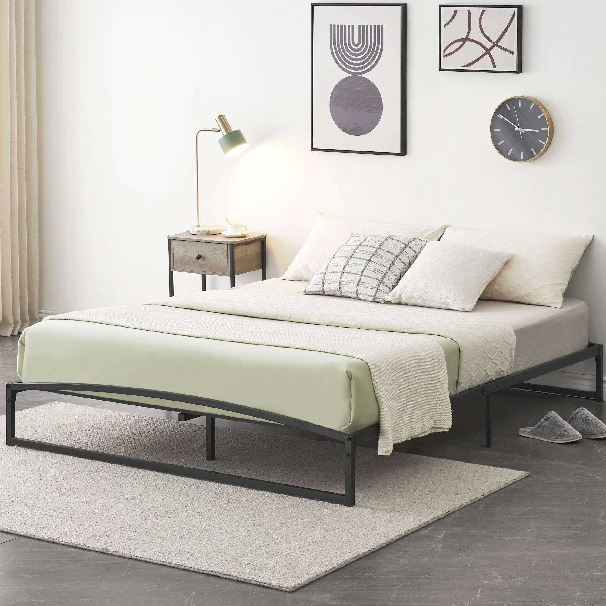10 Inch Metal Platform Low Profile Bed Frame