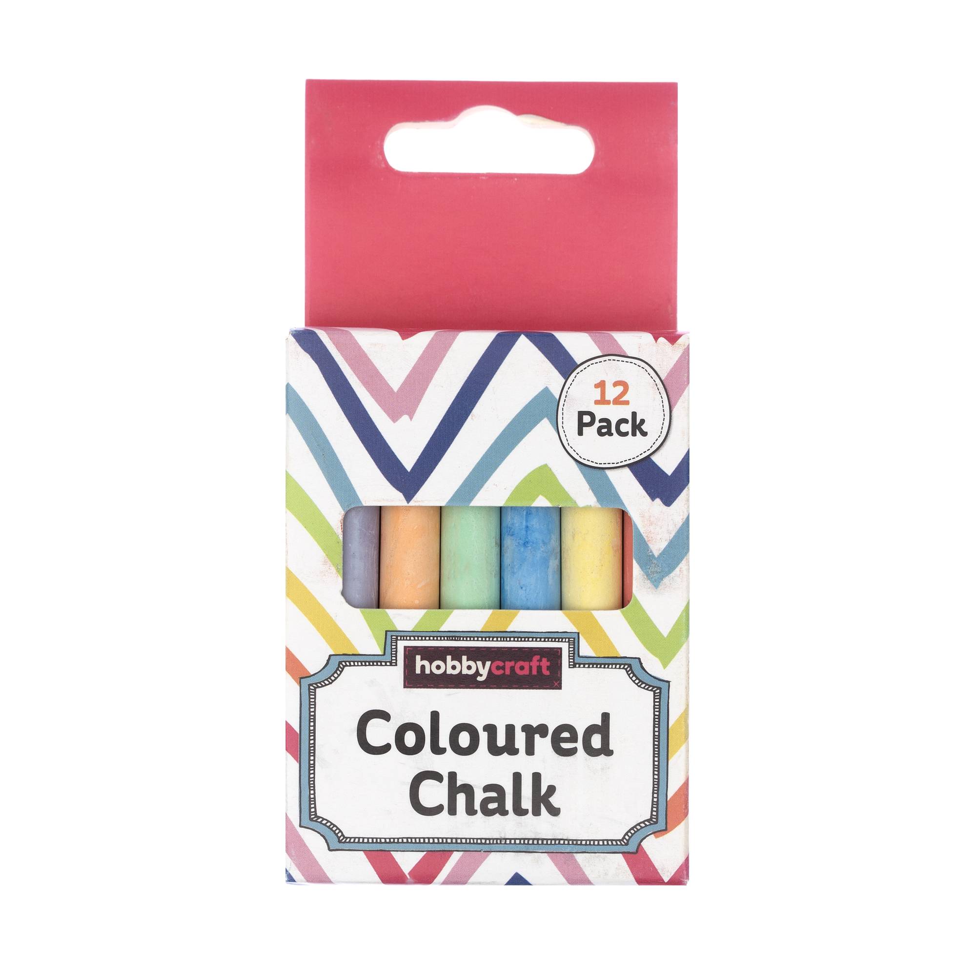 Coloured Chalks 12 Pack