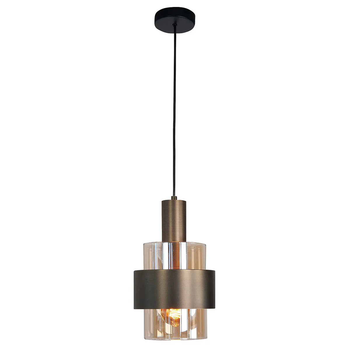 Highlight hanglamp Marrone - 1 lichts - 18 x 150  cm - brons