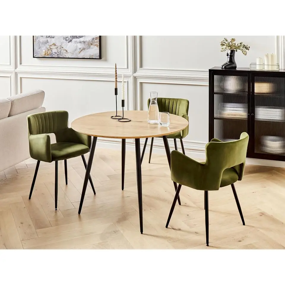 BJORKA - Ronde eettafel - Lichthout - 100 cm - MDF