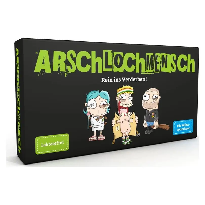 Kartenspiel Set bestehend aus verschiedenen Artikeln Arschlochmensch