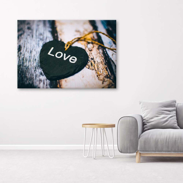 Feeby Obraz na płótnie Wisiorek z napisem Love 60x40