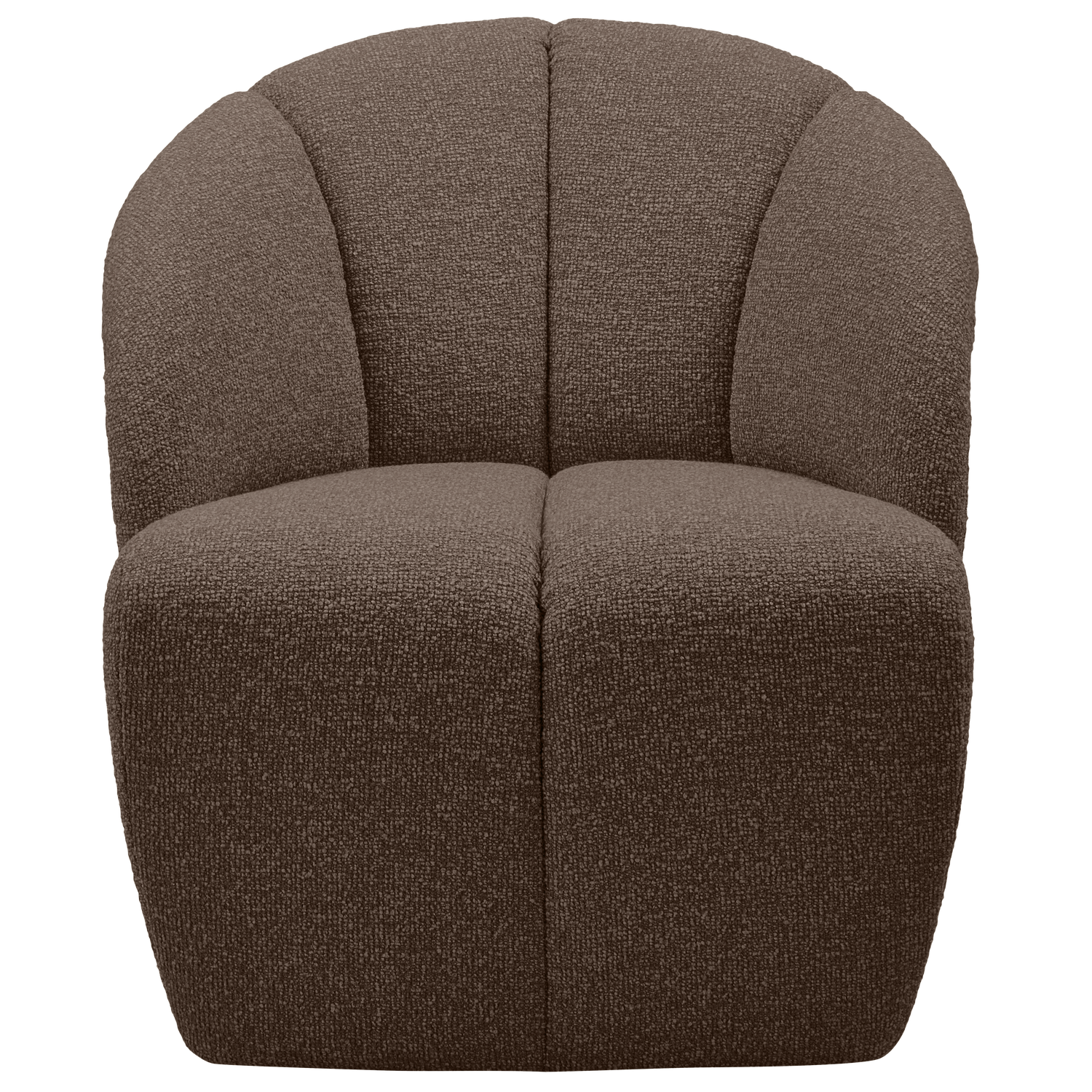 WOOOD draaifauteuil Mojo - Bouclé - Bruin Melange - 75x68x77