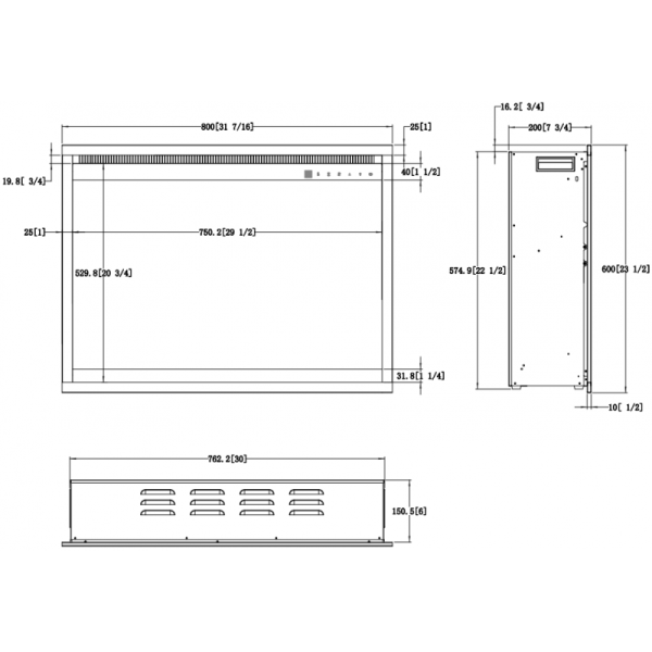 Wkład Aflamo 3D 60X80 Cm, Wkład Elektryczny Led Do Zabudowy Aflamo