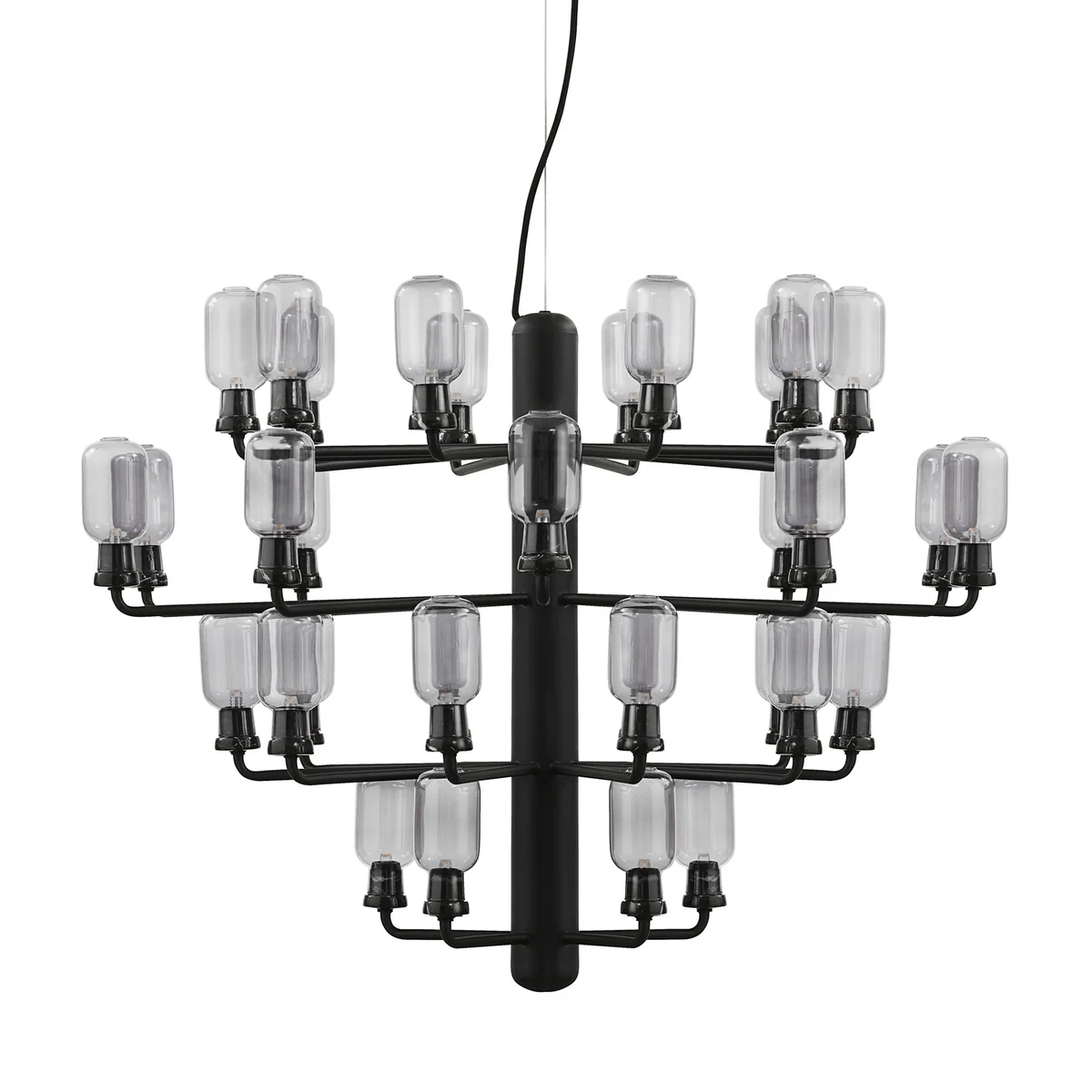 Normann Copenhagen - Amp Kronleuchter large, smoke / black