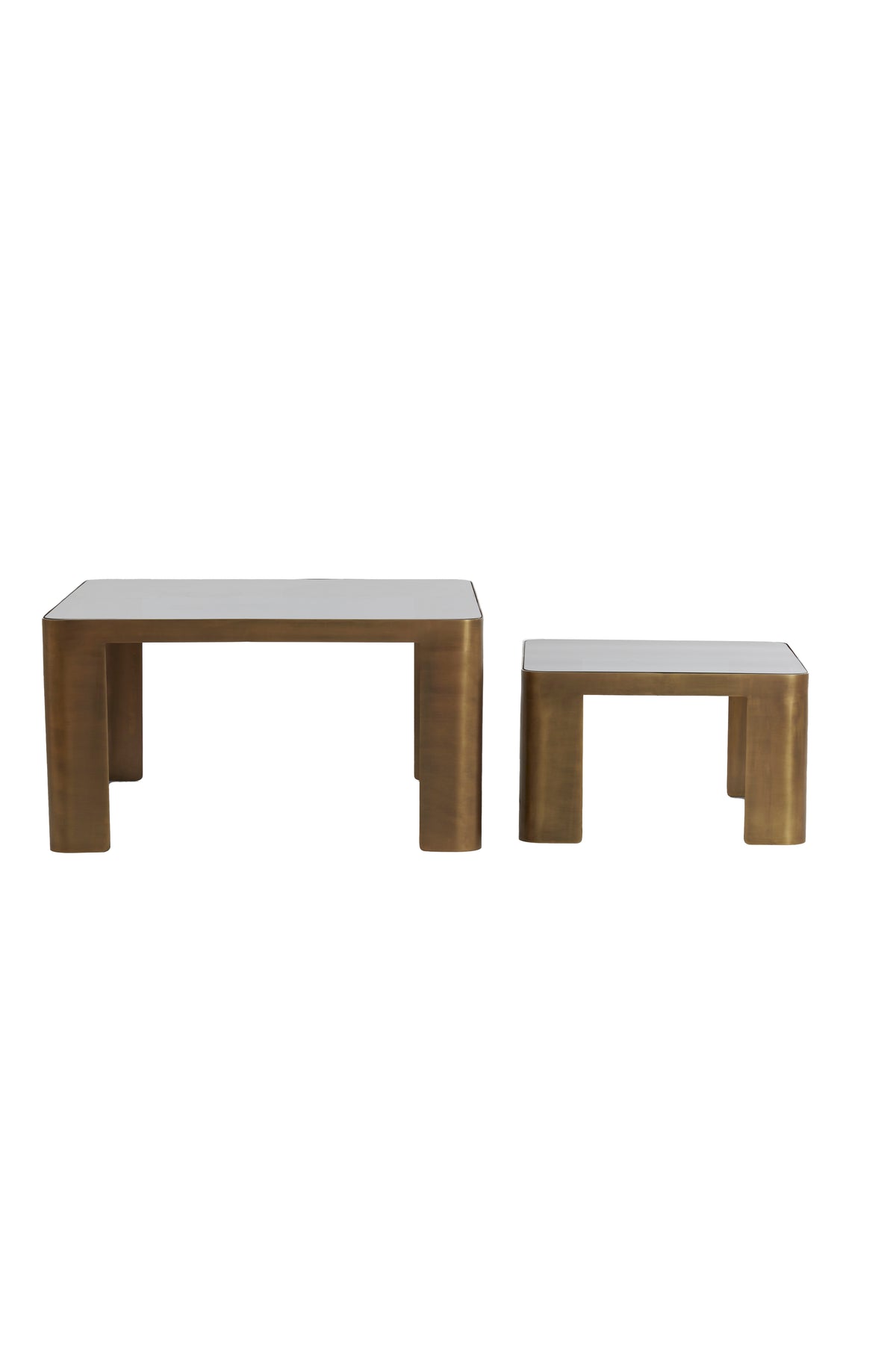 Light & Living salontafel OXE - Ø75x40cm - brons - Set van 2