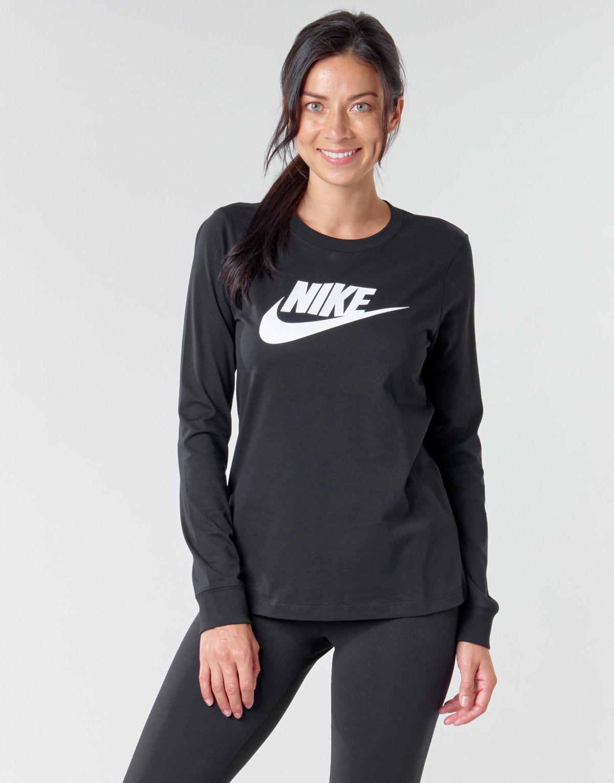 Nike - W NSW TEE ESSNTL LS ICON FTR - Black