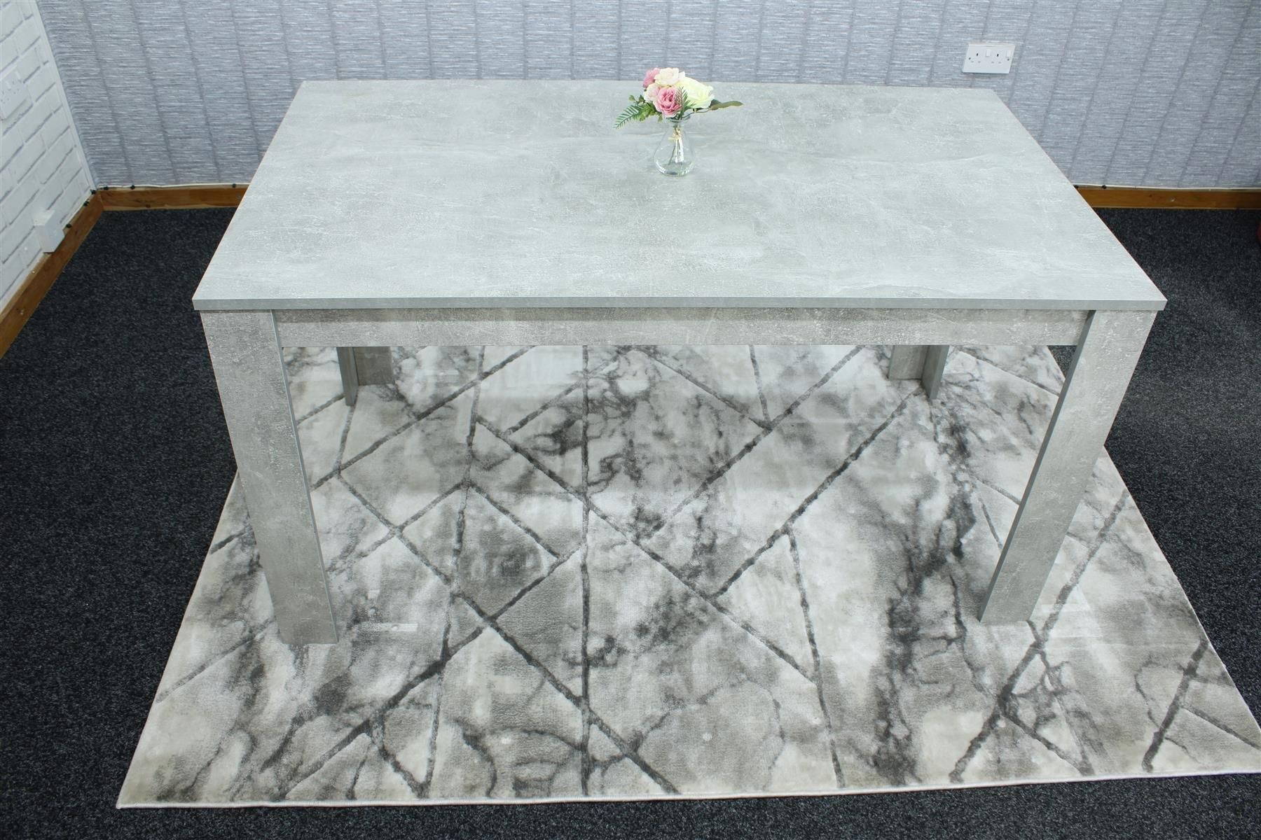 KOSY KOALA Kosy Koala Dining Table Grey Wood Kitchen Place for 4 Seats, Dining Table Only (Grey H 75 x L 117 x W 77 cm)