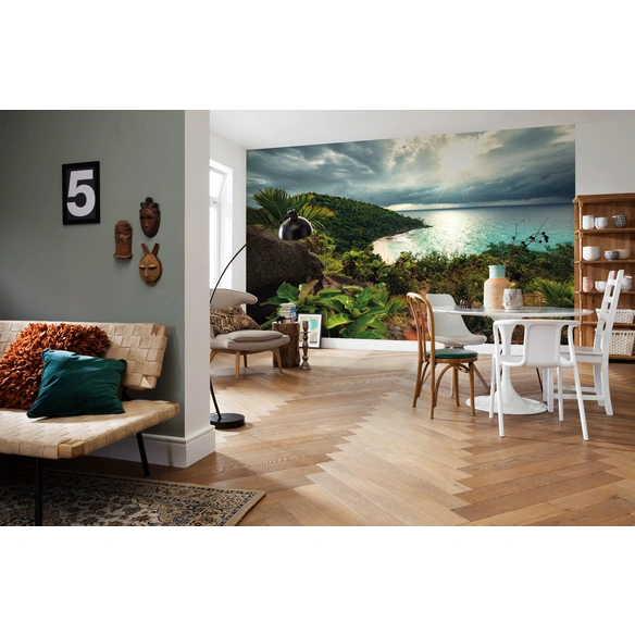 Vliestapete »Garten«, Breite 450 cm, seidenmatt