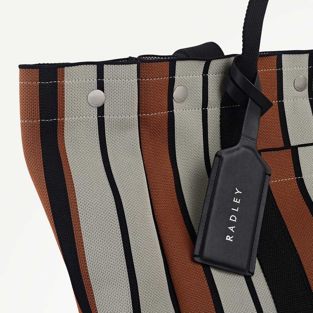 Hadleigh Place - Stripe - Large Open Top Tote