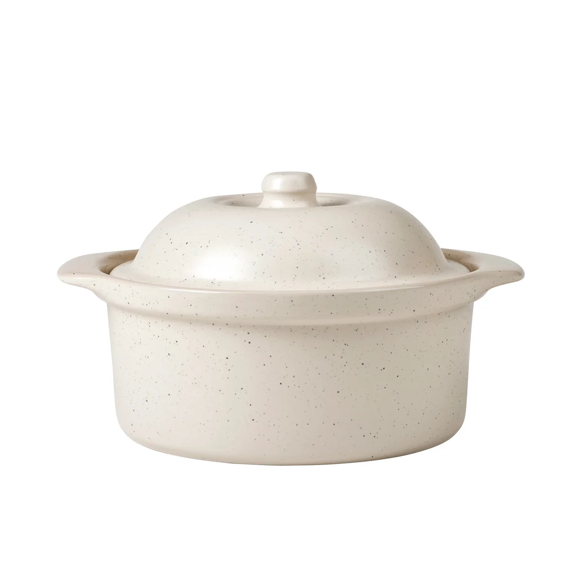 Broste Copenhagen- Vig Topf mit Deckel, 24 x 20,5 x 8,5 cm, beige