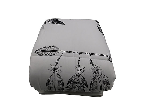 Couette tempérée imprimée attrape rêve noir - 1 ou 2 personnes 200 x 200 - 10742