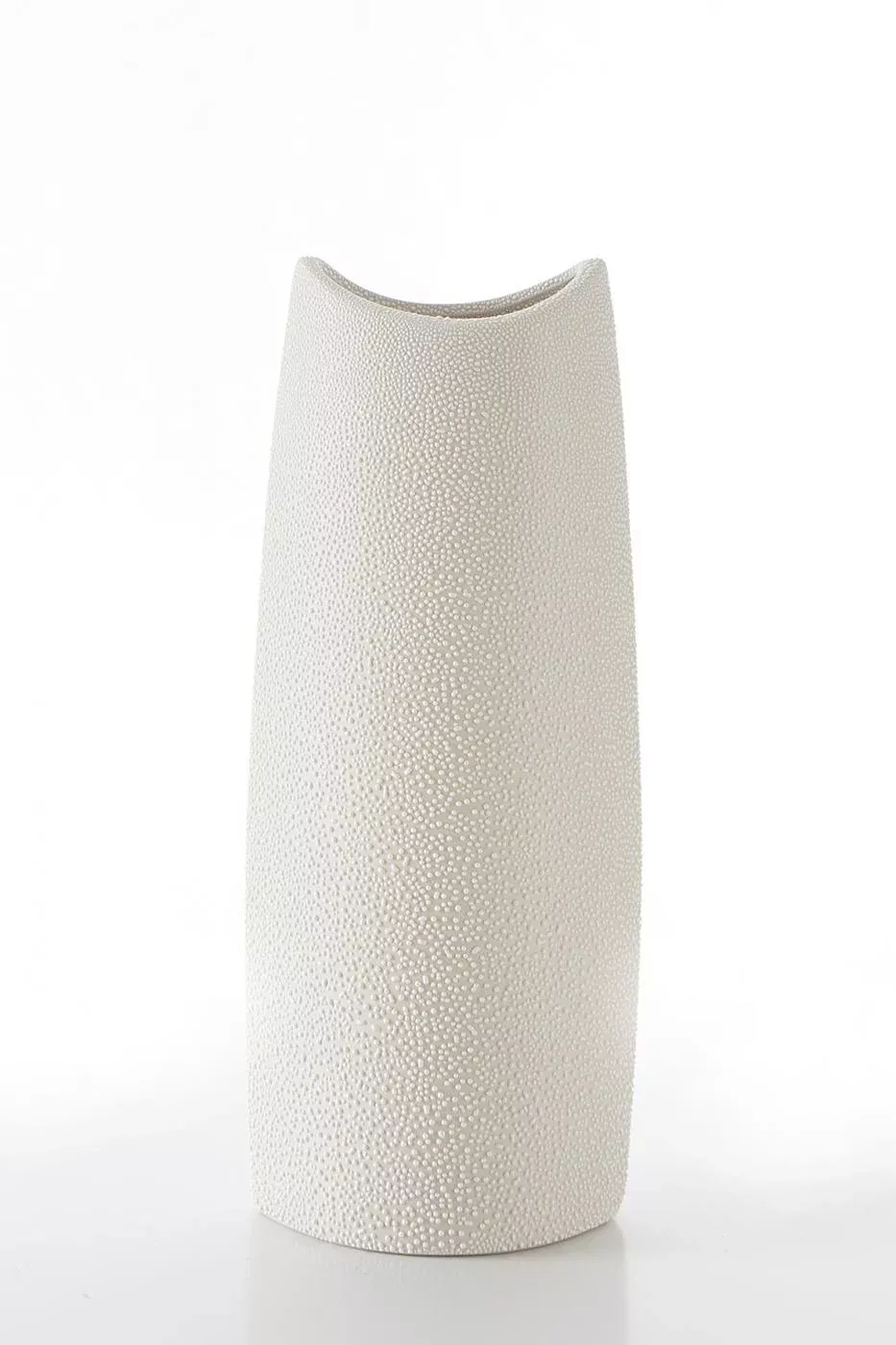 Wazon ceramiczny kremowyz efektem rosy 14x9x35 cm RISO