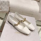 Jimmy Choo  Diamond Leather Round Head Slide Sandal