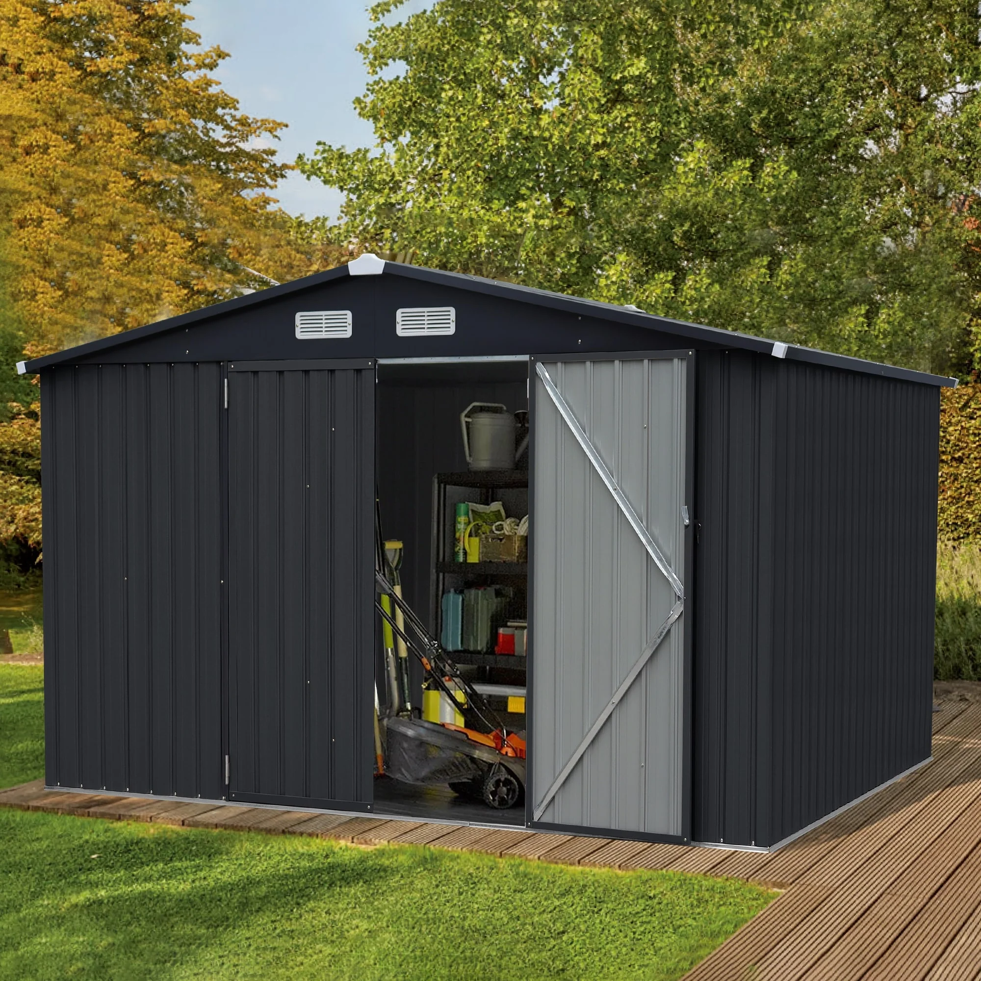 8' x 10' Outdoor Metal Storage Shed