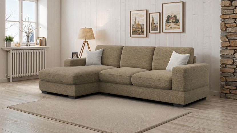 Sofa narożna 4 osobowa lewa OTTO, taupe