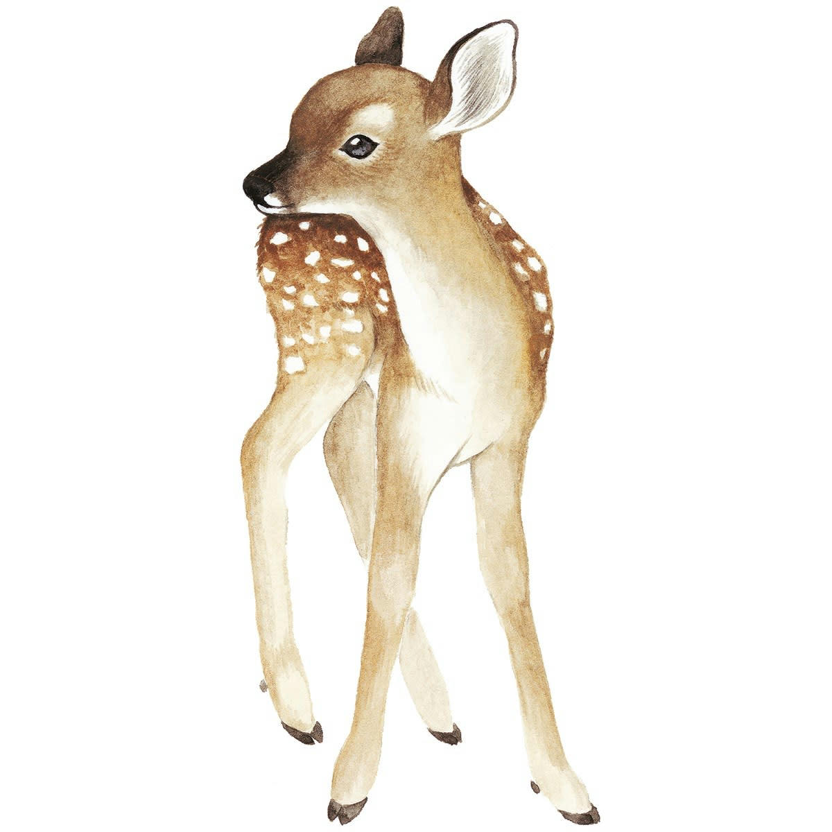 OH DEER - Sticker XL faon en Vinyle mat Orange 26x60 cm