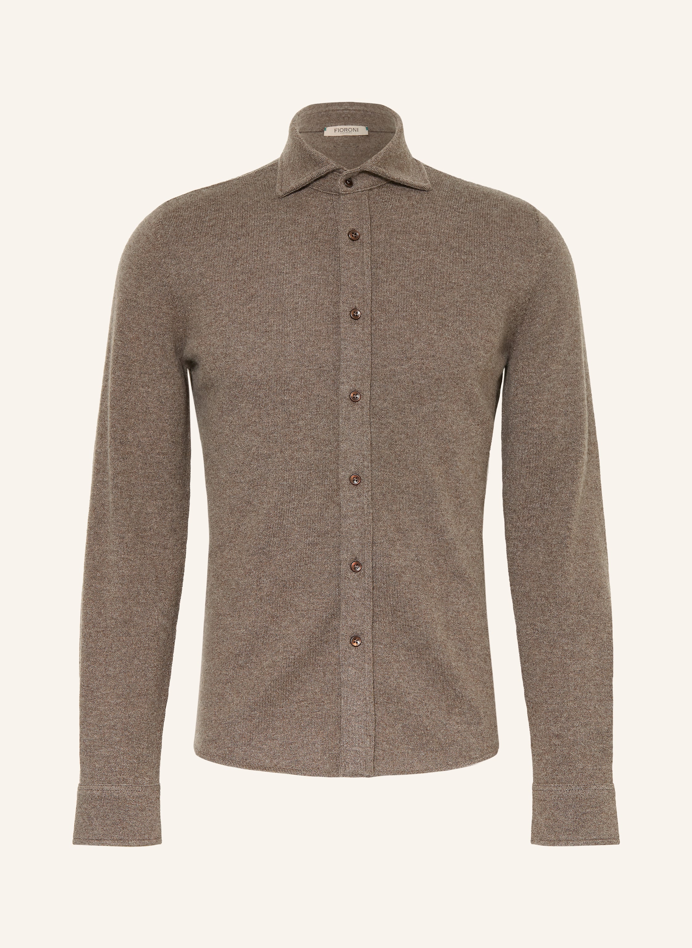 FIORONI Strickhemd Comfort Fit aus Cashmere