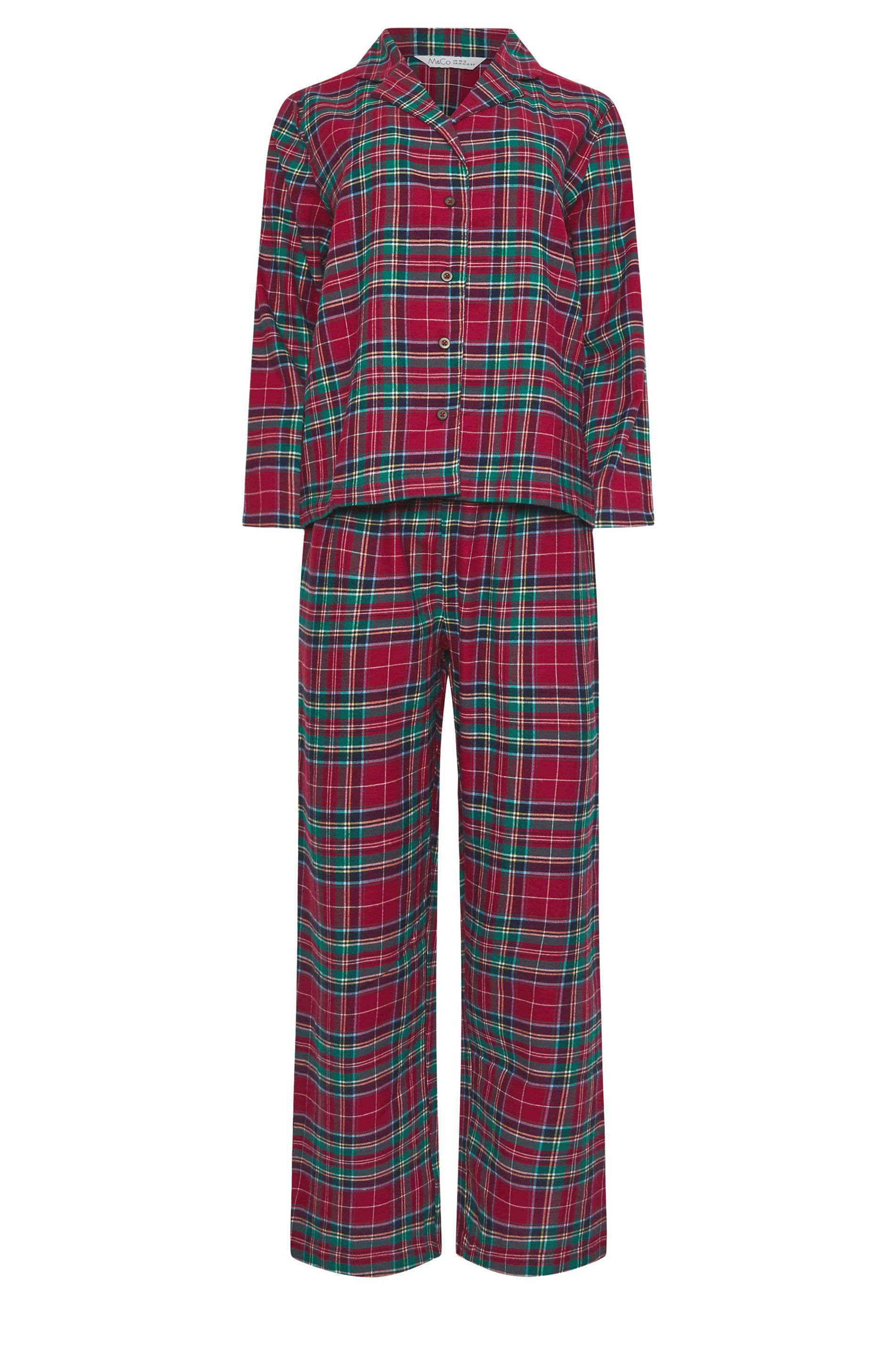 M&Co Cotton Check Pyjama Set