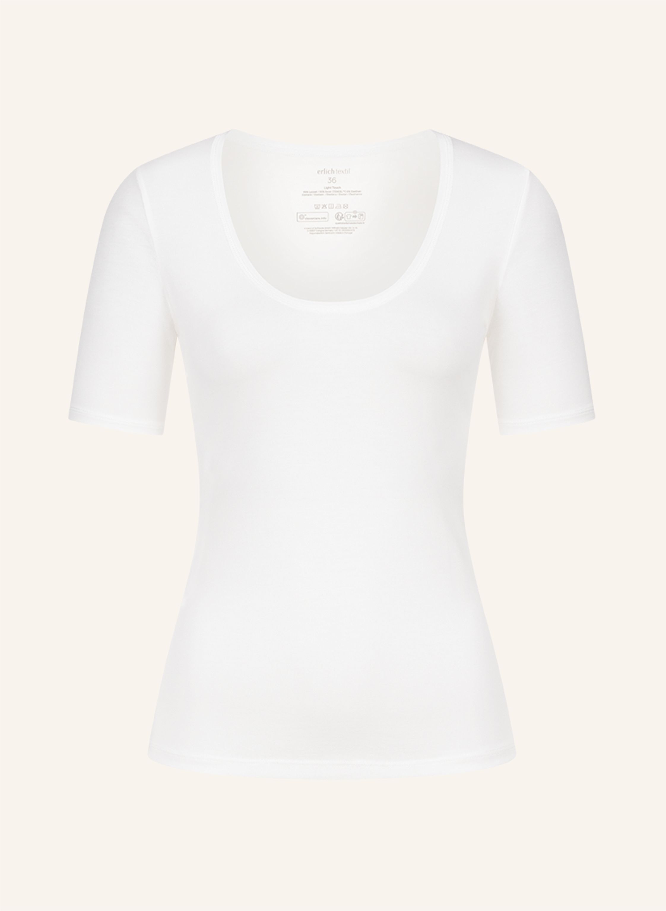 erlich textil Light Touch tiefausgeschnittenes T-Shirt mit Lyocell - seidig weich