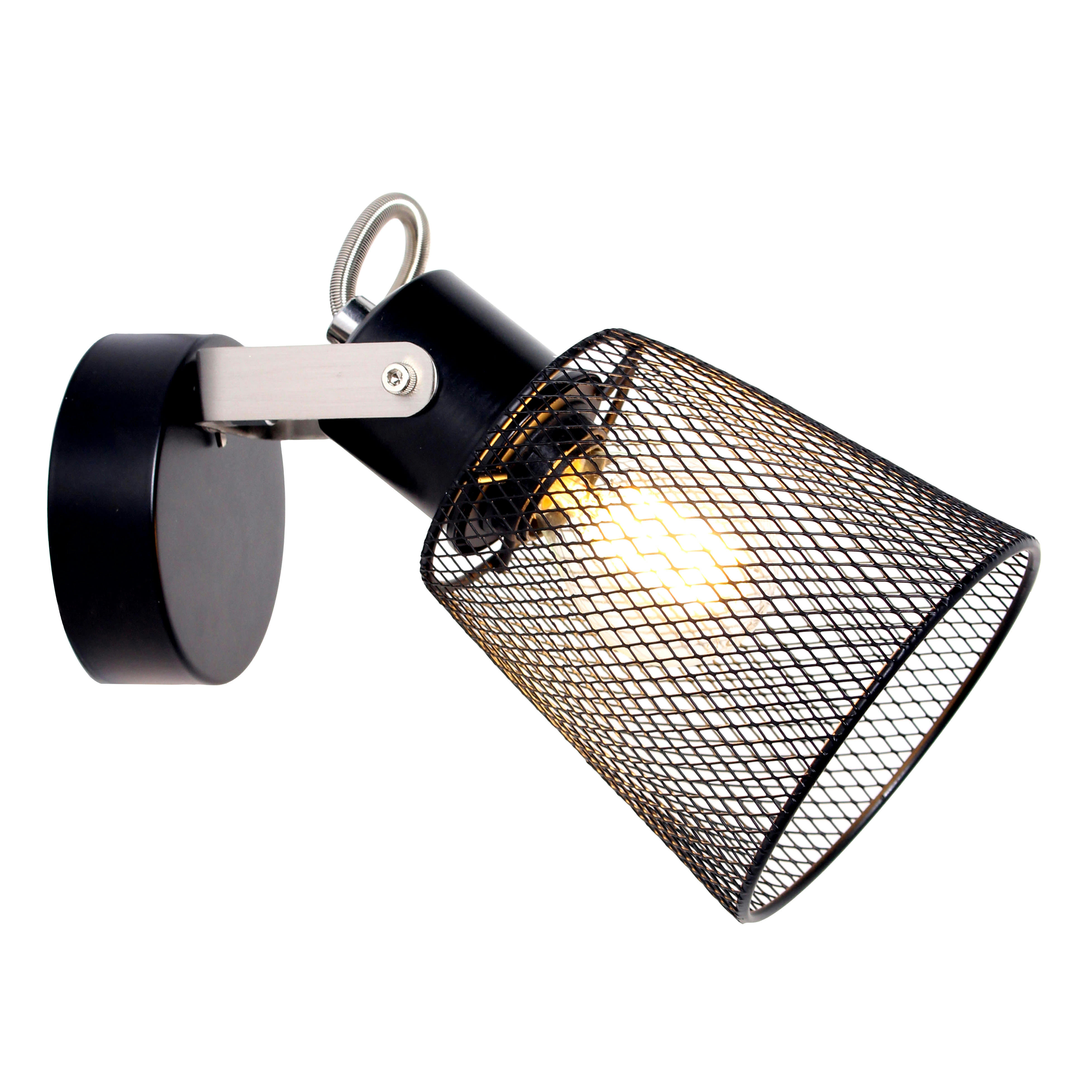 GRID - Spot mural en métal noir