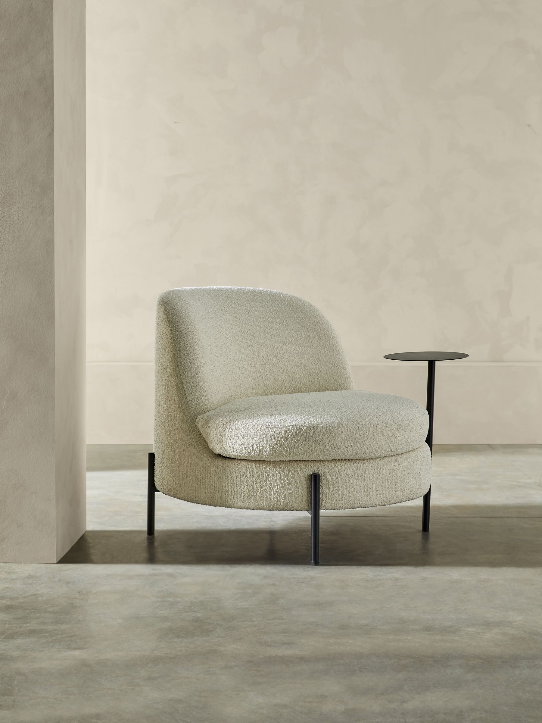 Mazie Accent Chair in Ivory Boucle